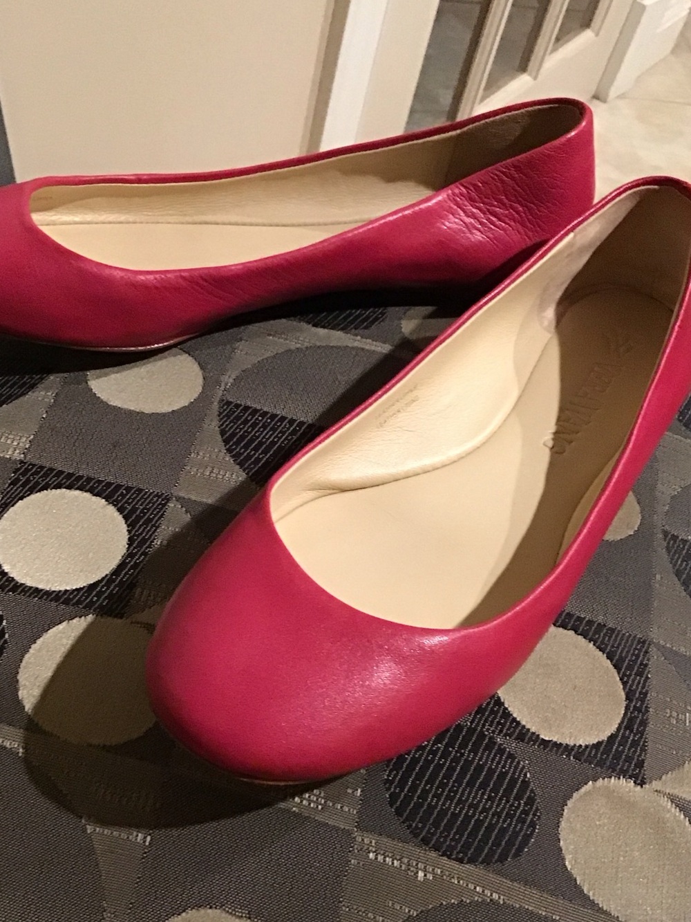 Vera Wang Muted Fuchsia Leather Ballet Flats